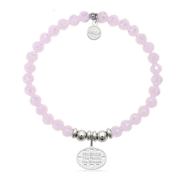 HELP Collection: Friends Cutout Charm with Pink Crystal Charity Bracelet
